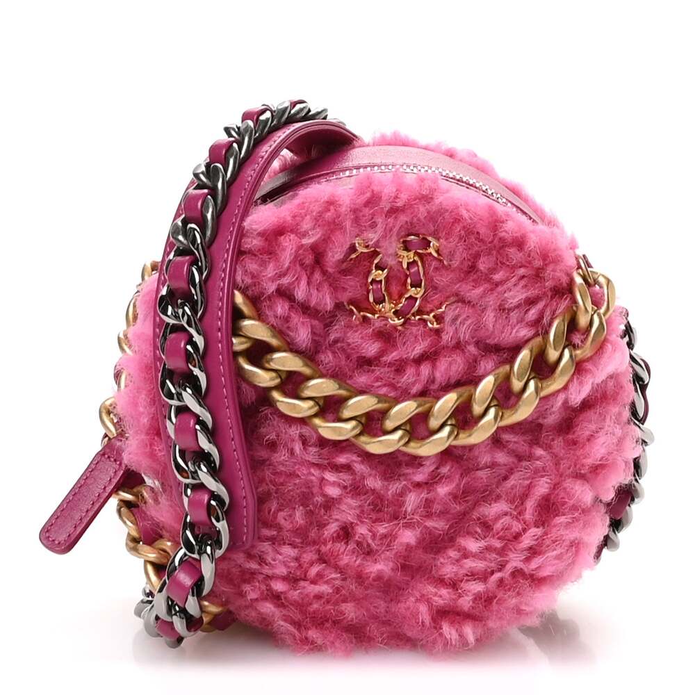 Shearling Sheepskin Chanel 19 Round #254559C19B